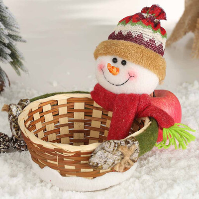 

Gobestart Merry Christmas Candy Storage Basket Decoration Santa Claus Storage Basket