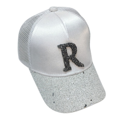 

Fashion Kids Girls Boys Letter Sequin Hip-Hop Baseball Cap Summer Flat Snapback Mesh Hat Baby Caos