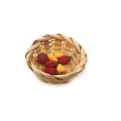 

YIWULA11216 Doll House Miniature Scene Model Bamboo Basket Pretend Toys