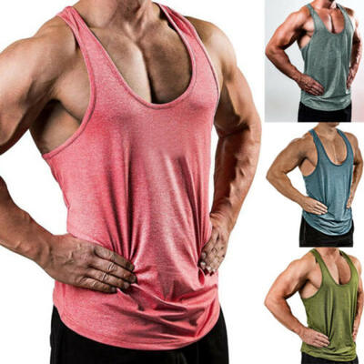 

Men Gym Muscle Sleeveless Shirt Tank Top Bodybuilding Fitness Workout Vest Hot