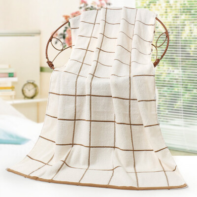 

Bath Towel Ply Water Absorbent Soft Thick Bath Towel Cotton Plaid Towel