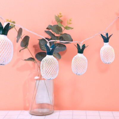 

Tailored Curtain Pineapple Lights String House Party Decor Striking With 10 LED Beads