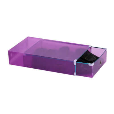 

Plastic Foldable Drawer Box For Thigh Boots 52cm Clear Stackable Home Multifunctional Storage Container