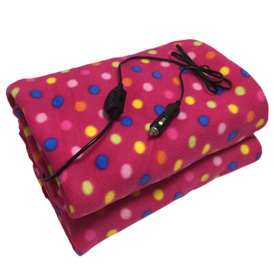 

12V Electric Blanket Car Travel Blanket Dot Plush Heating Throw Blanket hermostat Electric Heating Blanket Electric Heating