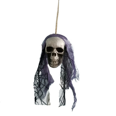 

DIY Artificial Foam Skull Bride Clothes Halloween Decor Bone Head Hanging Home Decorations Festival Party Supplies