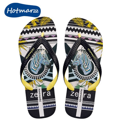 

hotmarzz non-slip printed mens flip-flops summer flip-flops beach shoes