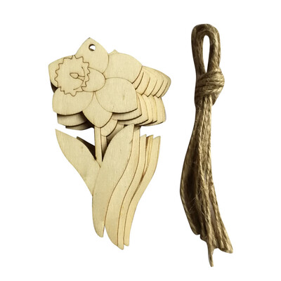 

Gobestart DIY Painted Wood Chip Flowers & Insects Shapes Hanging Pendant Home Decor Gifts