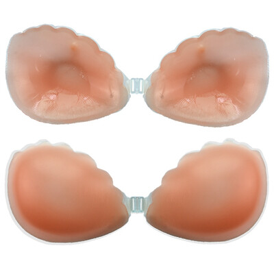 

Women Sexy Push Up Bras Silicone Self-Adhesive Seamless Strapless Invisible Bras For Wedding Party Stick On Gel Backless Bras