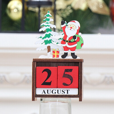 

Aohua Wooden Christmas Tree Calendar Countdown Advent Xmas Number DIY Gifts Box Decor