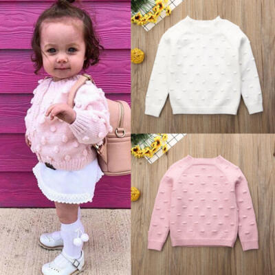 

Toddler Kids Baby Girl Knitted Sweater Tops Long Sleeve Autumn Winter Clothes AU