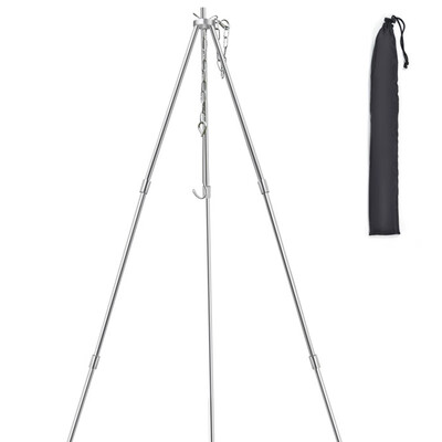 

Portable Outdoor Camping Campfire Alloy Tripod Grill Hanger Cooking Picnic