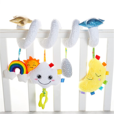 

YIWULABaby Infant Rattles Plush Cute Hanging Bell Toys Soft Bed Play Toys Doll