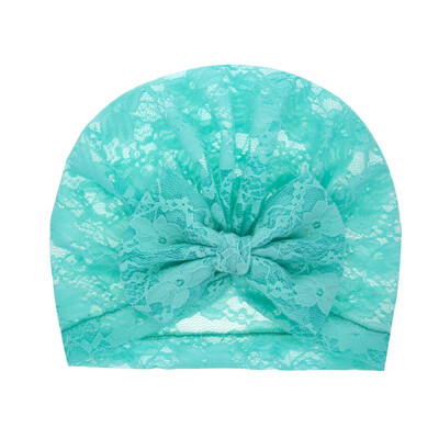 

Soft Baby Turban Newborn Baby Bow Lace Floral Pattern Girls Sleep Caps Baby Hat Baby Girls Hats Elastic Cap