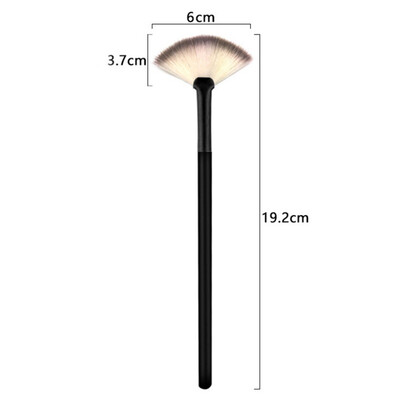 

Makeup Brushes Fiber Bristles Solid Wood Handle Soft Comfortable Small Fan Brush Makeup Brush