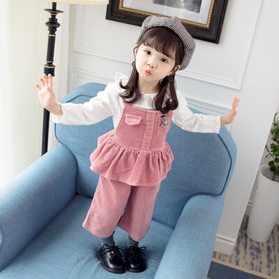 

Baby Girl Clothes 3pcs 0-3T Toddler Children Pants Cotton Long Sleeve T-shirt Round Collar Vest Soft Three-piece Set