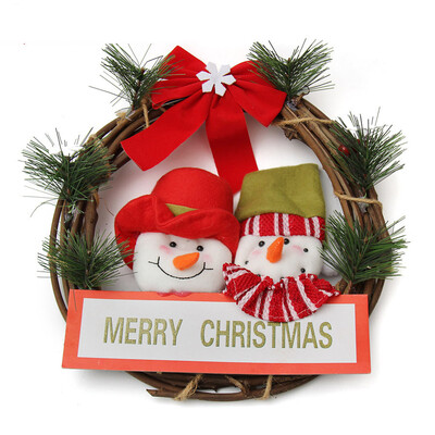 

Tailored 30cm Christmas Large Wreath Door Wall Ornament Garland Decoration Red Bowknot