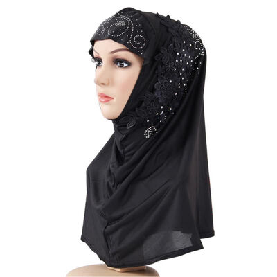 

Muslim Hijabs Women Muslim Stretch Lace Turban Hat Chemo Cap Hair Loss Head Scarf Wrap Headscarf