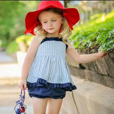 

2pcs Baby Girls Clothes Set Fashion Summer Baby Girl Tops Backless Cotton Clothing Suit Toddler Girl Princess Clothing
