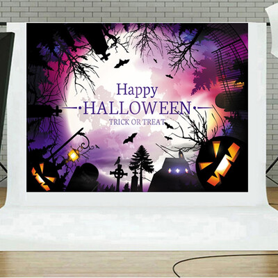 

Toponeto Halloween Backdrops Pumpkin Vinyl 5x3FT Lantern Background Photography Studio