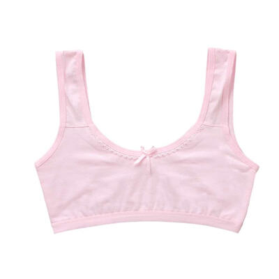 

Kids Training Bras Children Underwear Puberty Girls Summer Solid Print Seamless Training Bra Teenage Soft Cotton Underwear