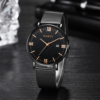 

〖Follure〗Casual Fashion Simple Simple Calendar Business Net With Strap Mens Watch