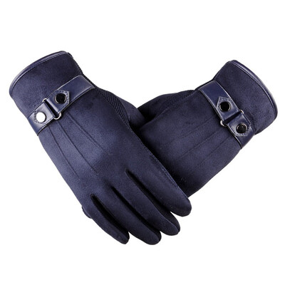 

New Fashion Winter Warm Suede Gloves Cycling Hiking Driving Gloves Plus Velvet Thickening Screen Touch Gloves Unisex Gloves