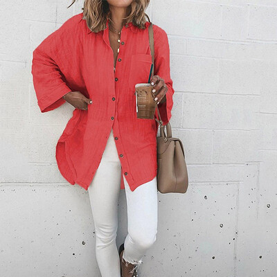 

Tailored Womens Loose Button Long Shirt Dress Ladies Casual Tops T-Shirt Blouse