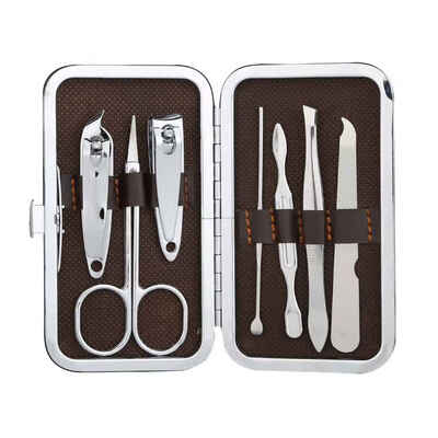 

7 in 1 Portable Stainless Steel Nail Clippers Manicure Set Nail Cutter Nail Art Tools Pedicure Trimmer Kit