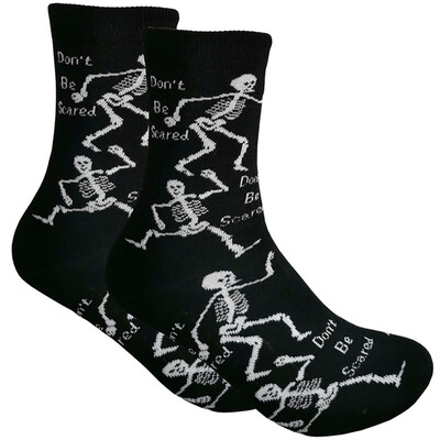 

Fashion Design Be Scared Letters Halloween Jacquard Cotton Socks