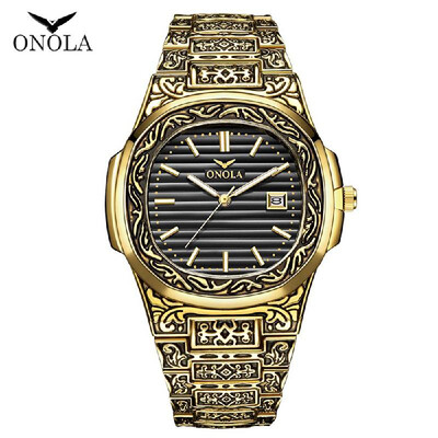 

ONOLA ON3808 Men Quartz Watch Stainless Steel Band Fashion Multifunction Wristwatch 3ATM Calendar Date Display Watches