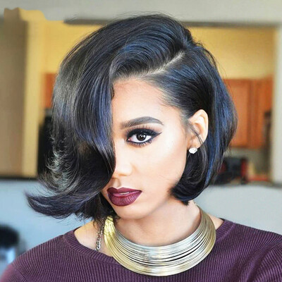

Hair Straight Human Hair Bob Short Human Hair Wigs With Baby Hair Lace Front Wigs For Black Women
