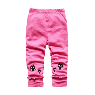 

Toddler Bottom Cartoon Animal Design Baby Girl Clothes Autumn Newborn Baby Girls Pants Cotton Leggings Elastic Waist