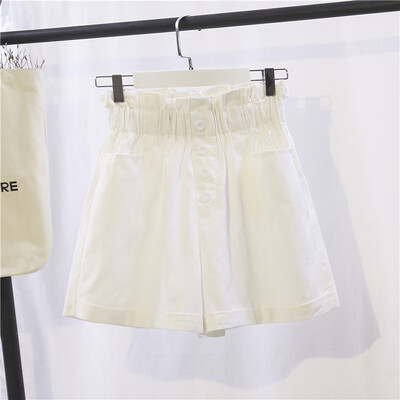 

2019 Summer Shorts Womens Wide Leg Elastic Waist Solid Color Summer Pockets Casual Hot Short feminino spodenki damskie