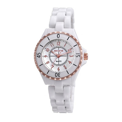 

SKONE Gorgeous Elegant Analog Quartz Watch Water Resistant Ceramic Watchband Precise Wristwatch for Women