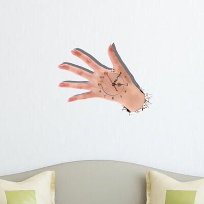 

3D Wall Sticker New Wall Clock Sticker DIY STICKER 3D Art Wall Clock Decals Breaking Cracking Office Home Wall Decor Gift