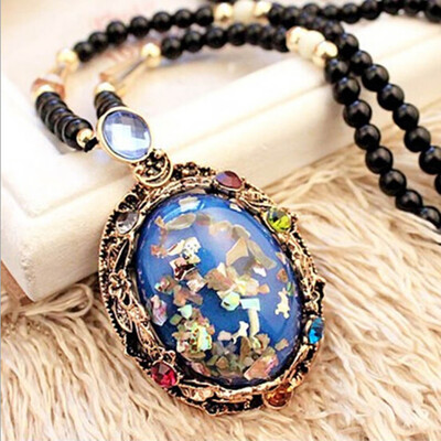 

Lady High-end Color Restoring Ancient Ways Cat Eye Long Sweater Chain Adornment Necklace