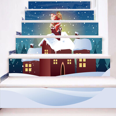 

〖Follure〗Christmas 3D Simulation stair stickers Waterproof Wall Stickers DIY Home Decor