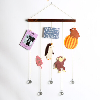 

Hanging Picture Photo Display Frame Home Wall Multi Photo Wall Hanging Crystal Pendant Wood Clip Photo Frame Picture Manager