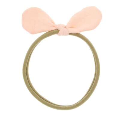 

2017 New Summer Infant Adjustable Bunny Ear Headwear 10 Colors Baby Girls Toddler Grosgrain Hair Bow Slim Headbands