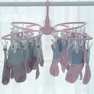 

Toponeto Butterfly Roller Laundry Clips Hanger Rack Multifunctional Wardrobe Magic Hanger