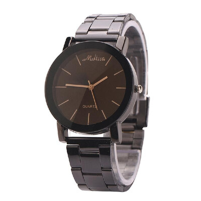 

Automatic Mechanical Distinctive Couples Black Steel Strip Quartz Watch Plush Band