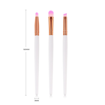 

3pcs Eye Makeup Brushes Set Soft Fine Bristles Easy To Use Eyebrow Eyeshadow Brush