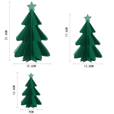 

Tailored DIY Wooden Mini Desktop Christmas Tree Pine Ornament Home Xmas Party Decoration