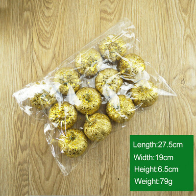 

Simulation Small Pumpkin Set Silver Gold Foam Pumpkin Halloween Thanksgiving Decoration Props 12PCS