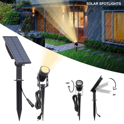 

3W Solar Spotlights Waterproof Dual Spot Headlamp Outdoor Solar Lights Landscape Lighting for Tree Patio Yard Garden