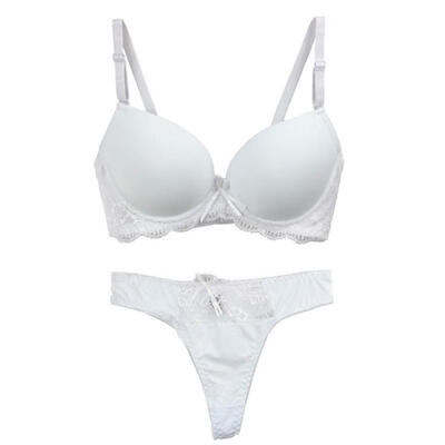 

Sexy Womens Underwear Solid Vs Sexy Thong Bra Plus Sets Lingerie Suit Lace Bra And Female Panties Push Up 80 85 90 95B Bra Set
