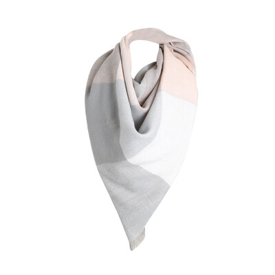 

Gobestart Women Winter Warm Color Stitching Long Wool Shawl Plaid Soft Neck Scarf