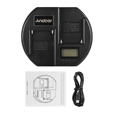 

Andoer Digital LCD Fast Charger Dual-channel Camera Battery Charger for Sony F550570 F750770 F960970 Battery