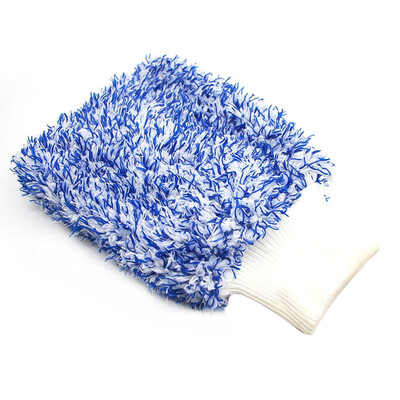 

1Pc Soft Microfiber Wash Mitt Car Washing Plush Glove High Density Cleaning Plush Glove For Car Window Coral Fleece Cleaning Tool