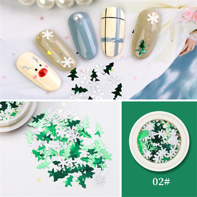 

Gobestart Nail Polish Christmas Nail Glitter Snowflake Glitter Diy Nail Decoration Patch